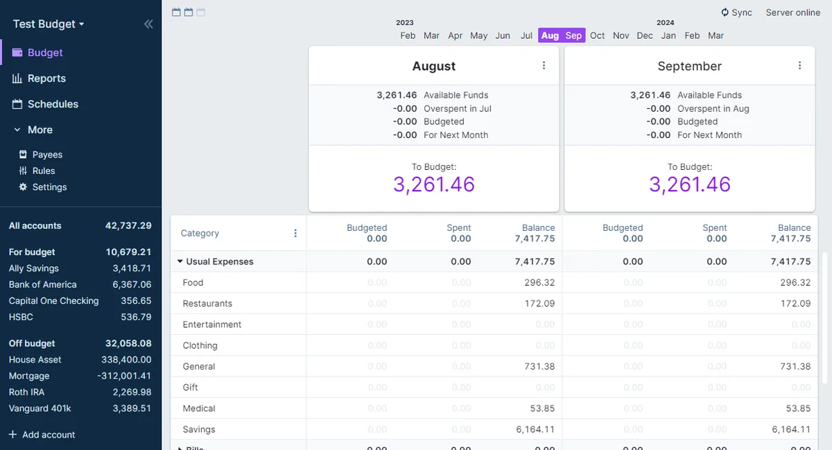 Actual Budget running in the browser