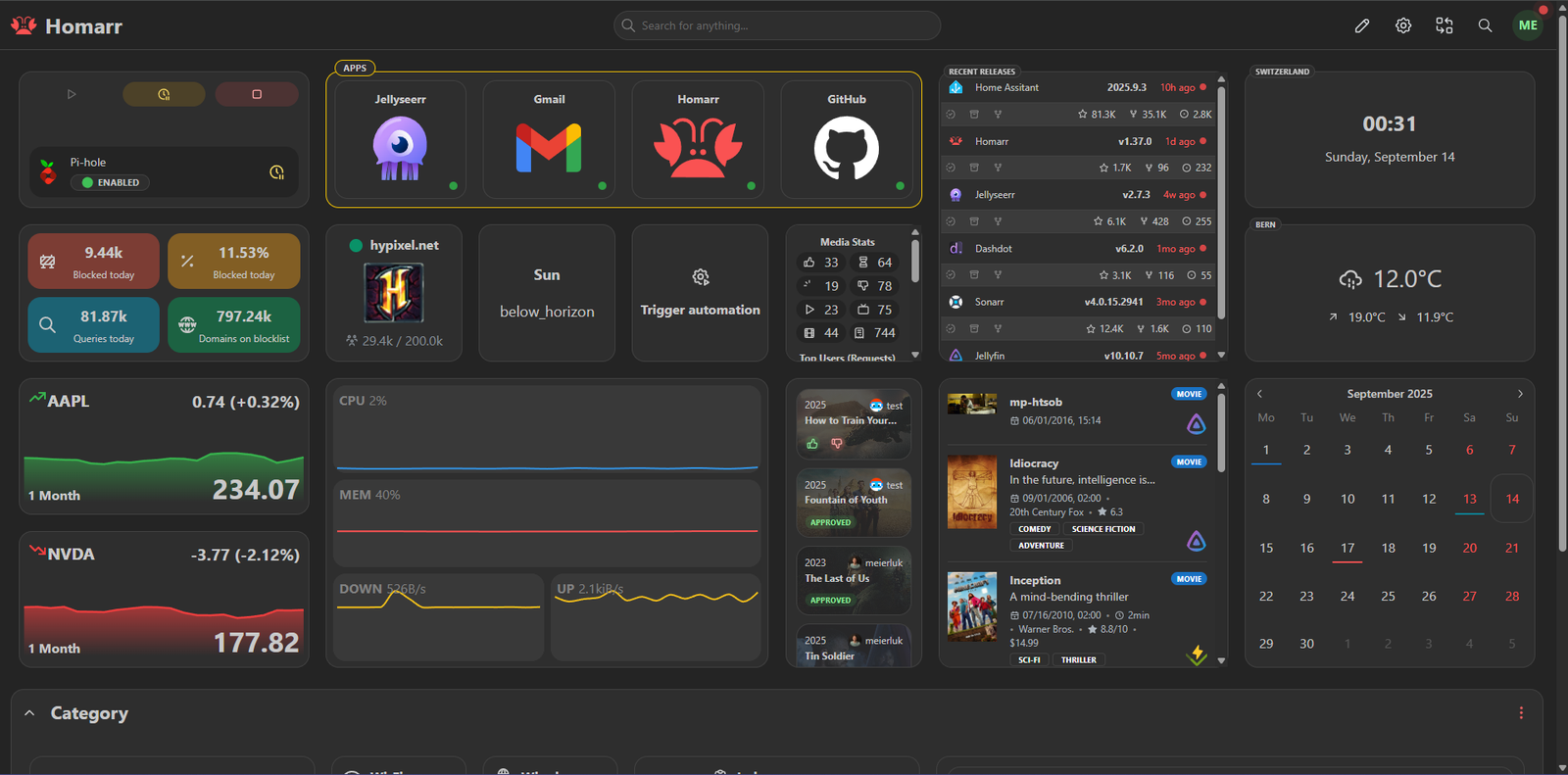 Homarr running in the browser